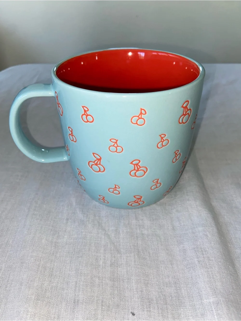 miffy Light Blue Mug with Bright Orange Interior and Print